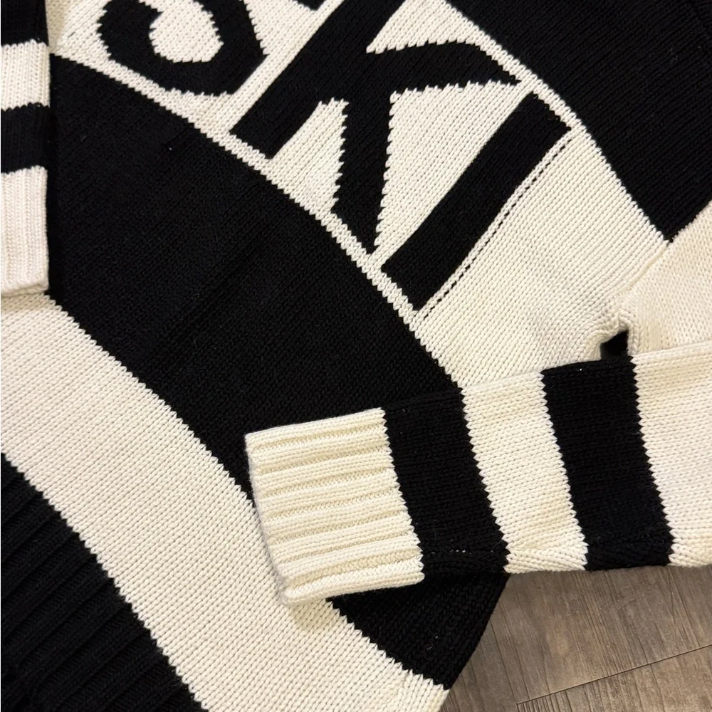 NWOT Show Me Your Mumu Black & White Ski Sweater - Picture 4 of 7